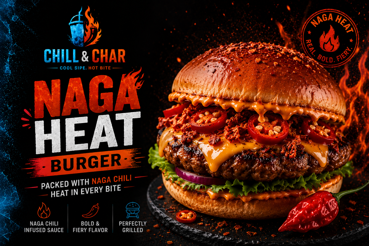 Naga Heat Burger